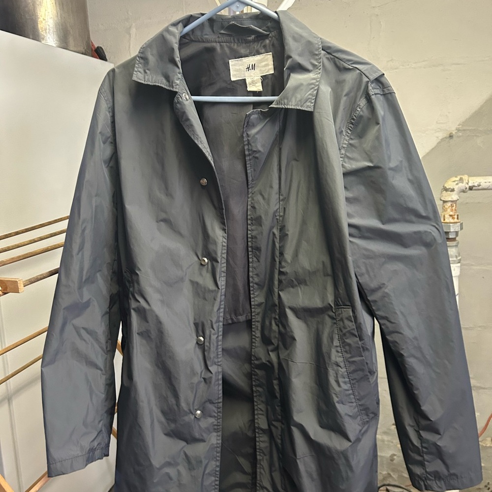 H&M Men's Charcoal Raincoat